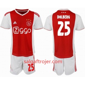 Ajax Fodboldtrøjer DOLBERG 25 Børn Hjemmebanesæt 2018/19 Kort ærmer